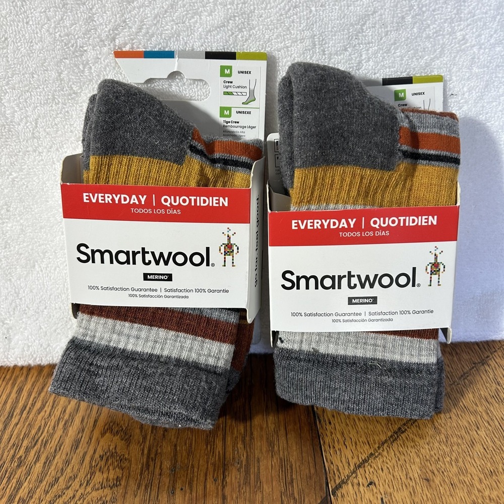 Smartwool Unisex Size M Everyday JovianSphere Crew Socks 2 Pack